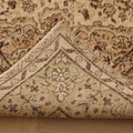 Vintage Isparta Turkish Area Rug 7x10 ft — Beige & Green Floral