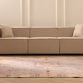 Vintage Isparta Turkish Area Rug 6x10 ft — Gray & Beige Floral