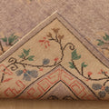 Vintage Isparta Turkish Area Rug 6x10 ft — Gray & Beige Floral