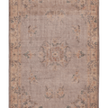 Vintage Isparta Turkish Area Rug 6x10 ft — Gray & Beige Floral