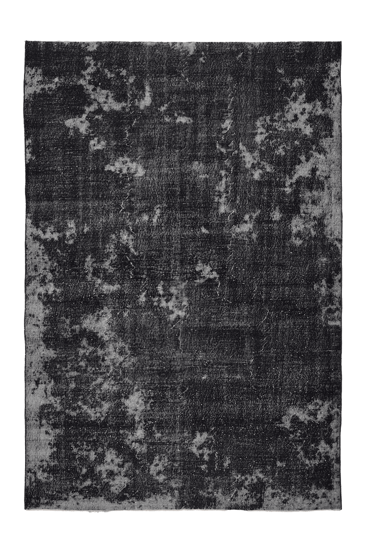 Vintage Isparta Turkish Area Rug 6x10 ft — Gray Overdyed