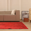 Vintage Isparta Turkish Area Rug 6x10 ft — Red Floral