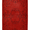 Vintage Isparta Turkish Area Rug 6x10 ft — Red Floral