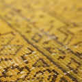 Vintage Isparta Turkish Area Rug 5x9 ft — Yellow & Brown Geometric