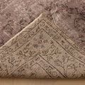 Vintage Isparta Turkish Area Rug 6x8 ft — Brown & Gray Floral