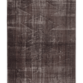 Vintage Isparta Turkish Area Rug 6x9 ft — Brown & Gray Floral