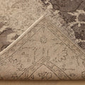Vintage Isparta Turkish Area Rug 5x9 ft — Gray & Beige Floral