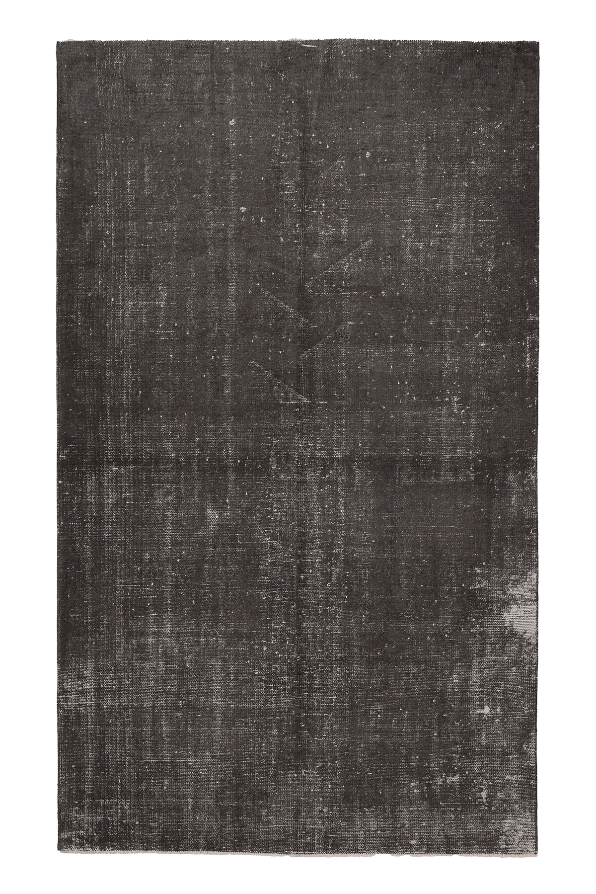 Vintage Isparta Turkish Area Rug 5x9 ft — Gray & Brown Overdyed