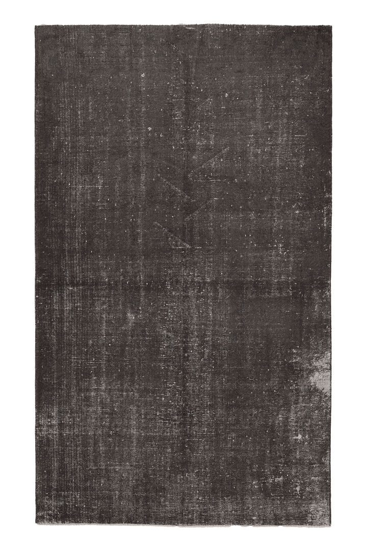 Vintage Isparta Turkish Area Rug 5x9 ft — Gray & Brown Overdyed