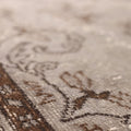 Vintage Isparta Turkish Area Rug 6x9 ft — Gray & Brown Floral