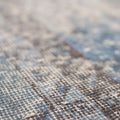 Vintage Isparta Turkish Area Rug 6x9 ft — Blue & Gray Floral