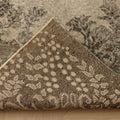 Vintage Isparta Turkish Area Rug 6x9 ft — Gray & Beige Floral