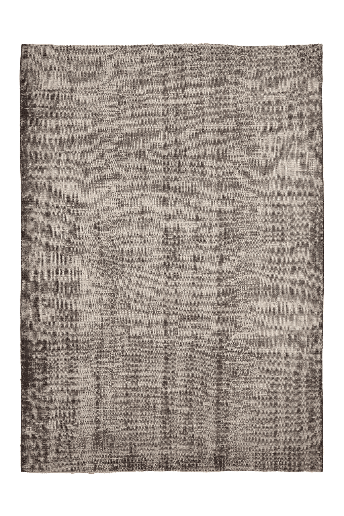 Vintage Isparta Turkish Area Rug 7x10 ft — Gray & Brown Distressed