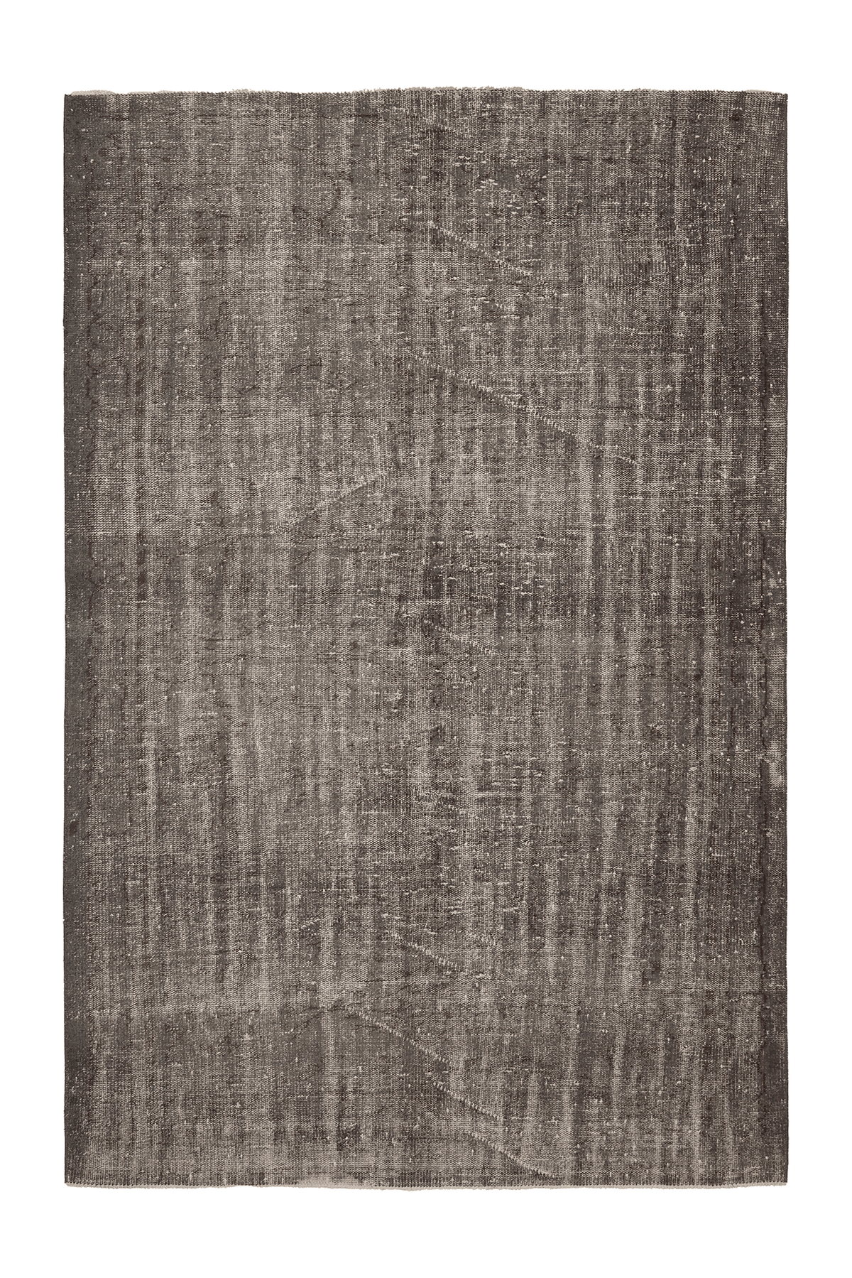 Vintage Isparta Turkish Area Rug 6x9 ft — Gray & Brown Distressed