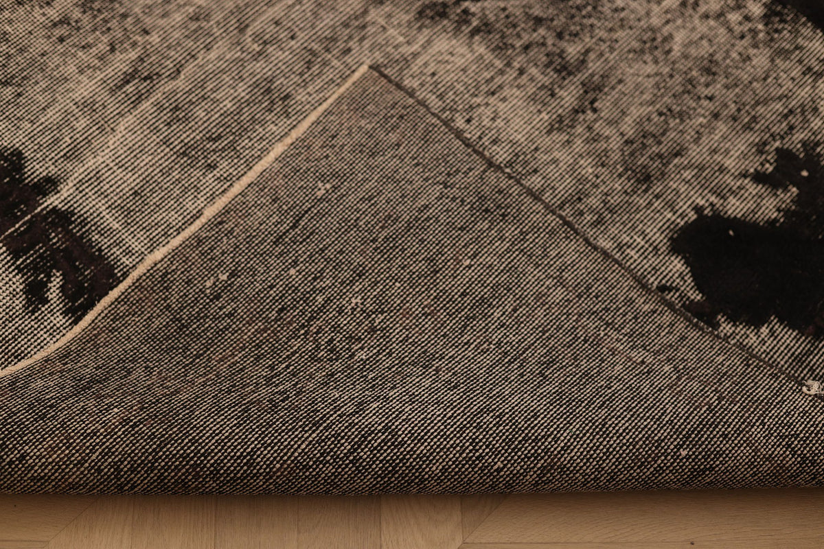 Vintage Isparta Turkish Area Rug 5x9 ft — Gray & Brown Overdyed