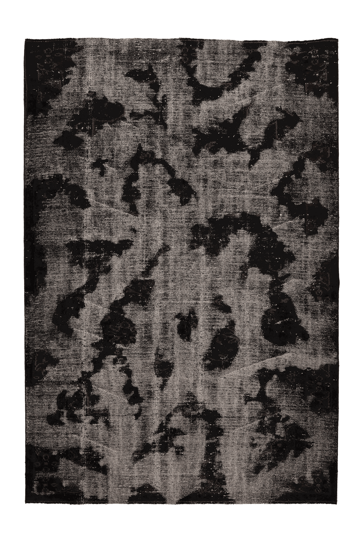 Vintage Isparta Turkish Area Rug 6x9 ft — Gray & Brown Overdyed