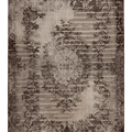 Vintage Isparta Turkish Area Rug 7x10 ft — Gray & Brown Floral