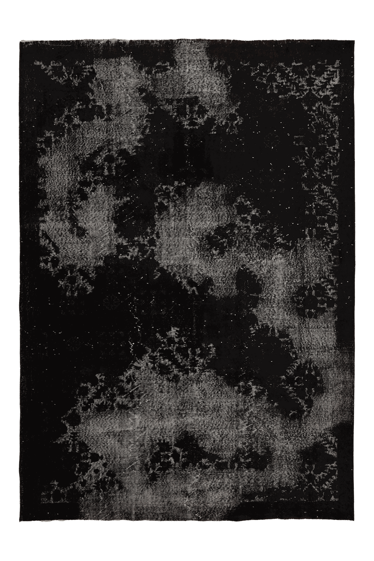 Vintage Isparta Turkish Area Rug 7x10 ft — Gray & Brown Overdyed