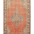 Vintage Manisa Turkish Area Rug 6x10 ft — Orange & Blue Floral
