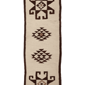 Vintage Southeastern Persian Style Kilim Runner Rug 4x11 ft — Beige & Brown Geometric