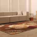 Vintage Kars Turkish Area Rug 6x11 ft — Brown & Beige Floral
