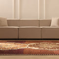 Vintage Kars Turkish Area Rug 6x11 ft — Brown & Beige Floral
