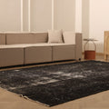 Vintage Isparta Turkish Area Rug 7x11 ft — Gray & Beige Overdyed
