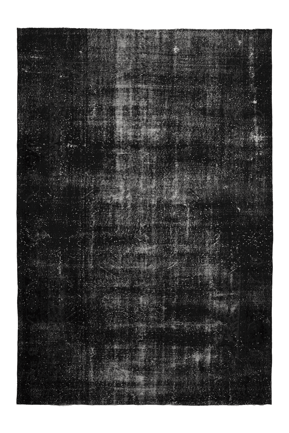 Vintage Isparta Turkish Area Rug 7x11 ft — Gray & Beige Overdyed