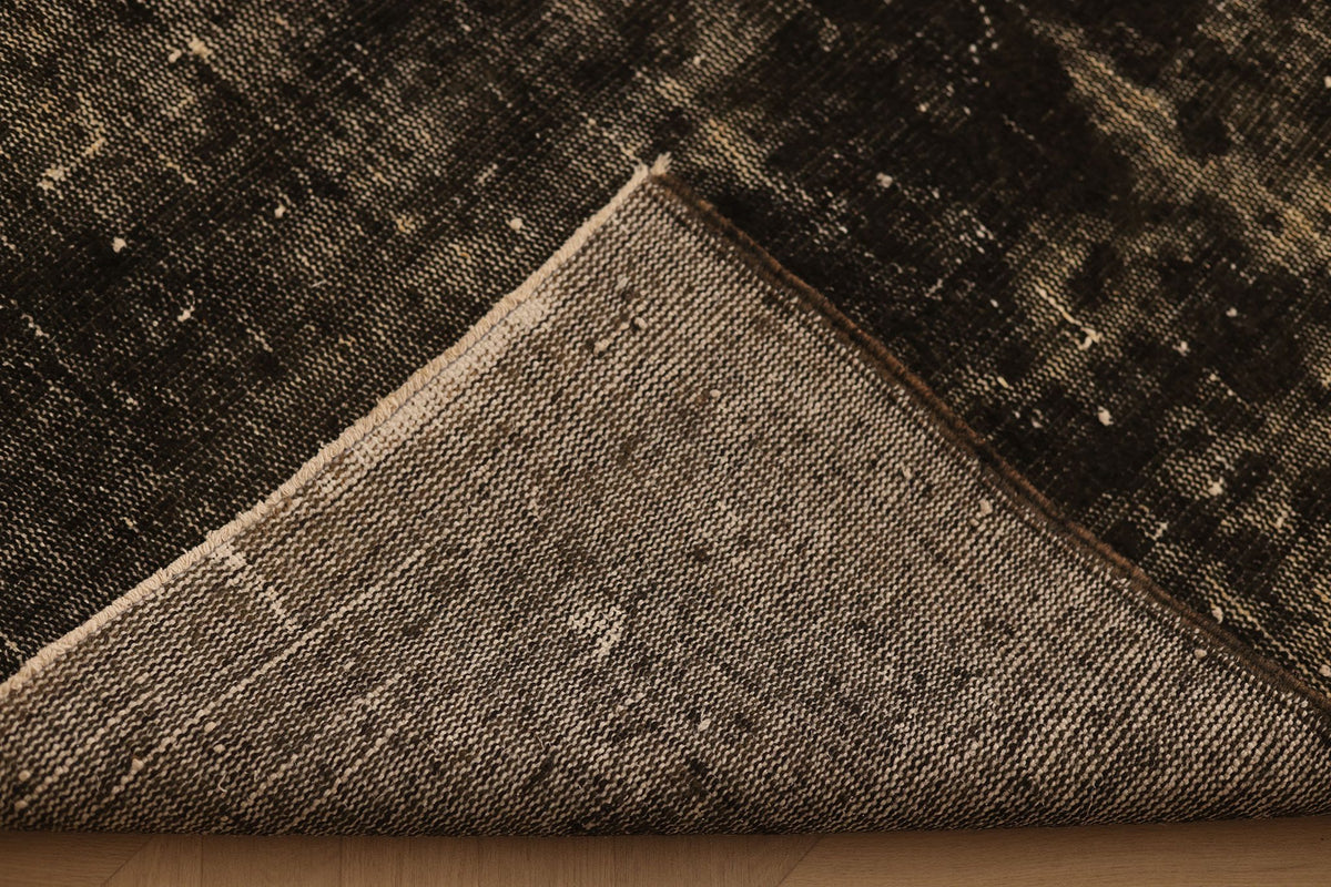 Vintage Isparta Turkish Area Rug 6x9 ft — Gray & Brown Overdyed