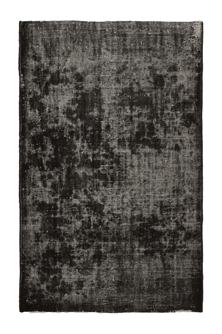 Vintage Isparta Turkish Area Rug 6x9 ft — Gray & Brown Overdyed