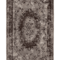 Vintage Isparta Turkish Area Rug 5x10 ft — Brown & Gray Floral