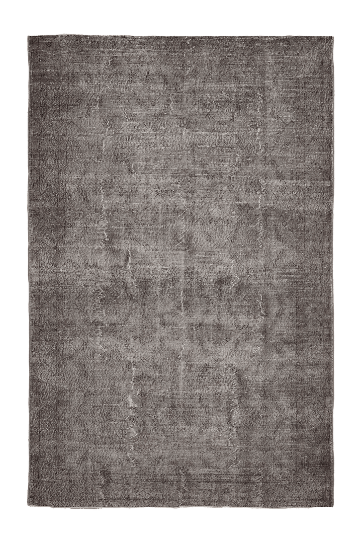 Vintage Isparta Turkish Area Rug 7x10 ft — Gray Overdyed