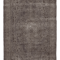 Vintage Isparta Turkish Area Rug 7x10 ft — Gray & Brown Floral