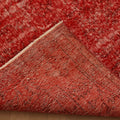 Vintage Isparta Turkish Area Rug 7x10 ft — Red Overdyed