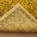 Vintage Isparta Turkish Area Rug 7x10 ft — Yellow & Brown Floral