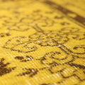 Vintage Isparta Turkish Area Rug 7x10 ft — Yellow & Brown Floral