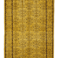 Vintage Isparta Turkish Area Rug 7x10 ft — Yellow & Brown Floral