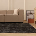 Vintage Isparta Turkish Area Rug 7x10 ft — Gray Overdyed