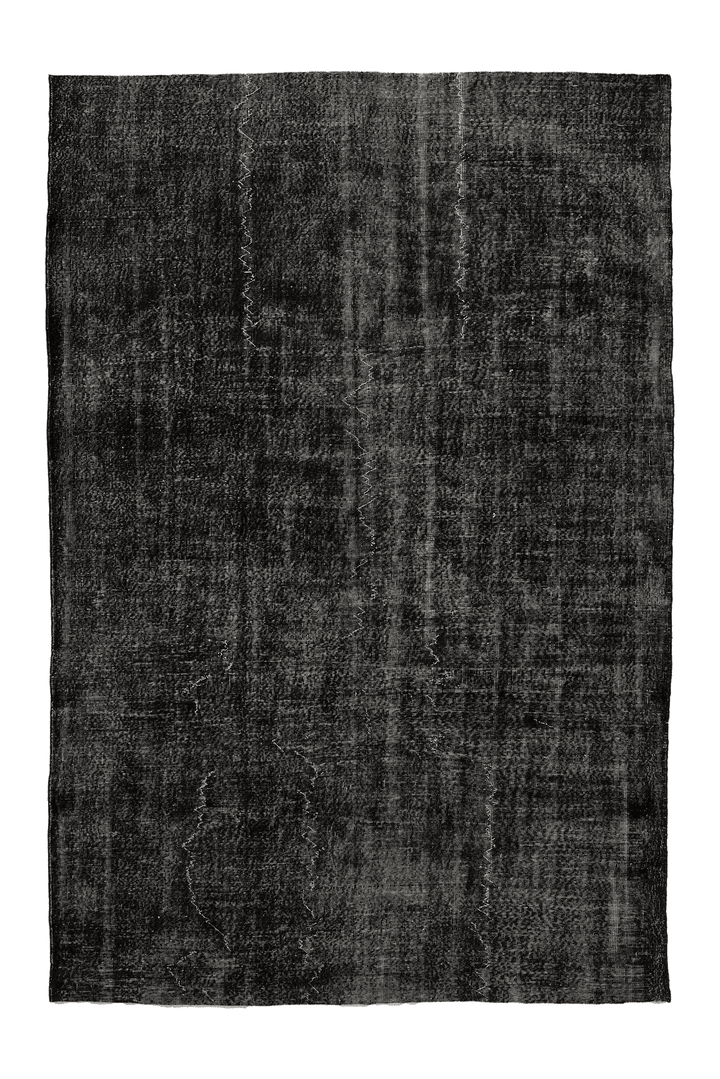 Vintage Isparta Turkish Area Rug 7x10 ft — Gray Overdyed