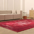 Vintage Isparta Turkish Area Rug 7x11 ft — Red Overdyed