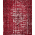 Vintage Isparta Turkish Area Rug 7x11 ft — Red Overdyed