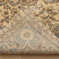 Vintage Isparta Turkish Area Rug 7x10 ft — Beige & Blue Floral