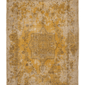 Vintage Isparta Turkish Area Rug 7x10 ft — Yellow & Beige Floral