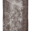 Vintage Isparta Turkish Area Rug 6x10 ft — Brown & Gray Floral