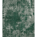 Vintage Isparta Turkish Area Rug 6x8 ft — Green & White Overdyed