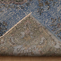 Vintage Isparta Turkish Area Rug 6x10 ft — Blue & Gray Floral