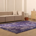 Vintage Isparta Turkish Area Rug 7x10 ft — Blue & Gray Overdyed