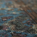 Vintage Isparta Turkish Area Rug 6x9 ft — Blue & Gray Overdyed