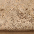 Vintage Isparta Turkish Area Rug 5x9 ft — Beige & Green Floral