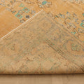 Vintage Isparta Turkish Area Rug 6x9 ft — Beige & Brown Floral
